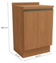 Ver imagem 2 de Armário de Cozinha Balcão 1 Porta 60cm com Tampo G742 Maxxi Canela Kappesberg