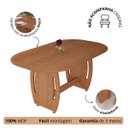 Ver imagem 4 de Mesa de Jantar para 6 Cadeiras Oval em Mdf Estrutura Robusta e Elegante:nature