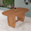 Ver imagem 1 de Mesa de Jantar para 6 Cadeiras Oval em Mdf Estrutura Robusta e Elegante:nature