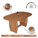 Ver imagem 3 de Mesa de Jantar para 6 Cadeiras Oval em Mdf Estrutura Robusta e Elegante:nature