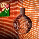 Ver imagem 7 de Luminária Teto tipo Pendente em MDF - Completa - Cor: Marrom