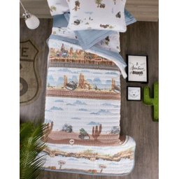 Jogo de Colcha Solteiro Matelassê Mundo Kids Fun Race Altenburg - 1