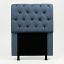 Ver imagem 2 de Cabeceira Cama Box Solteiro Sarah 90cm com Frame Linho Azul - Desk Design