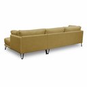 Ver imagem 7 de Sofá Sala de Estar Atena Chaise Direito Pés de Ferro 224cm 4 Lugares Bouclê Bege M1 - Monari Design