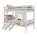 Ver imagem 2 de Beliche Infantil com Janela e Escorregador Madeira Maciça Branco Housin