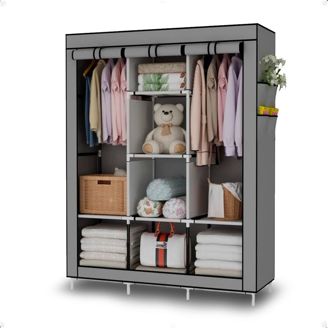 Guarda Roupa Dobrável Organizador Roupa Portátil Armário 3 P