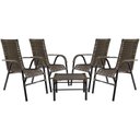 Ver imagem 1 de Conjunto 4 Cadeiras E Mesa de centro Fibra Sintética para Área,sacada, recepção, sala de espera.