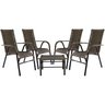 Conjunto 4 Cadeiras E Mesa de centro Fibra Sintética para Área,sacada, recepção, sala de espera. - 1