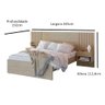 Cama Casal Com 2 Mesas De Cabeceira E Painel Ripado Zara - Hanover - Lojas RPM - 4