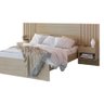 Cama Casal Com 2 Mesas De Cabeceira E Painel Ripado Zara - Hanover - Lojas RPM - 3