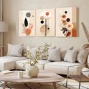 Ver imagem 3 de Kit3 Quadro Decorativo Arte Moderna Casa Luxo Sala Boho Flor 28x20