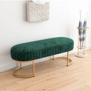 Ver imagem 2 de Puff Recamier Glow Veludo Verde Escuro - Zahav Estofados