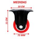 Ver imagem 6 de Kit 2 Rodas Rodinhas Rodizio Reforçado Anti Risco de 75x32mm