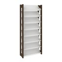 Ver imagem 1 de Estante Sapateira Branco/nogal Tecnomobili Az1006 Cor: Branco/nogal