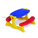 Ver imagem 3 de Mesa Mesinha Infantil Colorida 4 Lugares Dobrável Playground Atividades Recreação Refeição