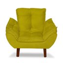 Ver imagem 1 de Mini Poltrona Cadeira Opala Infantil de Criança Suede Amarelo