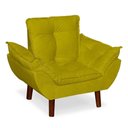 Ver imagem 3 de Mini Poltrona Cadeira Opala Infantil de Criança Suede Amarelo