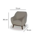 Ver imagem 2 de Poltrona para Sala de Estar Pés Madeira Paloma