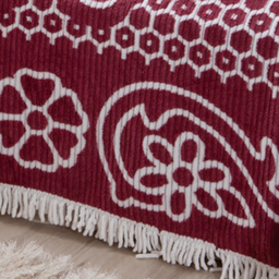 Colcha Chenille Canelada Casal Bruna Jolitex 2,20 X 2,40 M - Vinho - 3