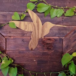 Quadro Placa Beija-flor em Mdf para Pintura Jardim Decoração - 4