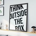 Ver imagem 1 de Quadro Think Outside The Box 24x18cm:moldura Preta
