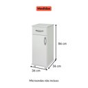 Ver imagem 3 de Amário Cozinha 300 Branco 1 Porta Benetil