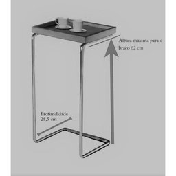 Mesa Lateral Apoio para Braço de Sofá Laminado - Larflex - 2