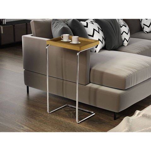 Mesa Lateral Apoio para Braço de Sofá Laminado - Larflex