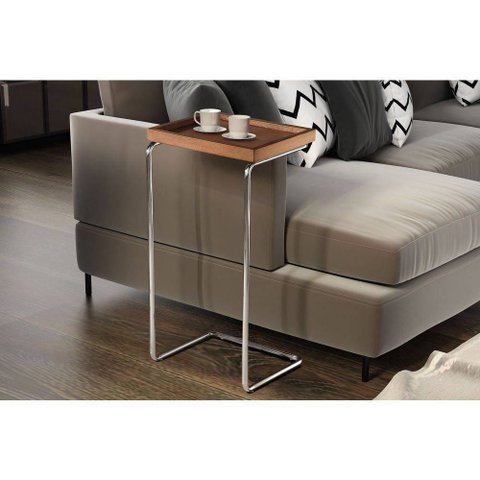 Mesa Lateral Apoio para Braço de Sofá Laminado - Larflex