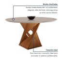 Ver imagem 6 de Conjunto Mesa de Jantar Redonda com 4 Cadeiras Estofadas 100x79x100cm