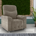 Ver imagem 1 de Poltrona Reclinável Verona Zero Wall 2 Estágios Veludo Maserati Cappuccino 83cm
