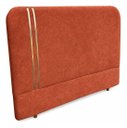 Ver imagem 3 de Cabeceira Glória Casal Estofada Boucle Terracota com Detalhe Dourado