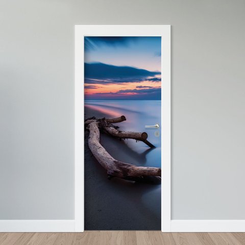 Adesivo de Porta - Paisagem Mar 3
