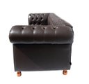 Ver imagem 3 de Sofá Chesterfield Luiz XV 1,80cm Corano Café sala de estar/recepção/ barbearia