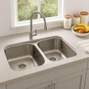 Ver imagem 2 de Cuba Dupla Embutir 77x45cm 17l Tramontina Inox Escovado