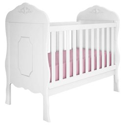 Berço Americano e Cômoda Infantil Realeza Branco Acetinado - Canaã - 2