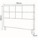 Ver imagem 5 de Cabeceira Cama Box Casal King Size 195cm Elena Estofada Cinza