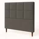 Ver imagem 1 de Cabeceira Cama Box Casal King Size 195cm Elena Estofada Cinza