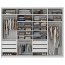 Ver imagem 3 de Closet Casal 1 Porta de Correr com Espelho 6 Gavetas 277cm Mdf Sonni R02 Branco - Lyam Decor