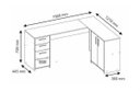 Ver imagem 2 de Mesa Office de Canto - 2 Gavetas 1 Gavetão 2 Portas - Branco