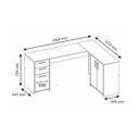 Ver imagem 2 de Mesa Office de Canto - 2 Gavetas 1 Gavetão 2 Portas - Branco