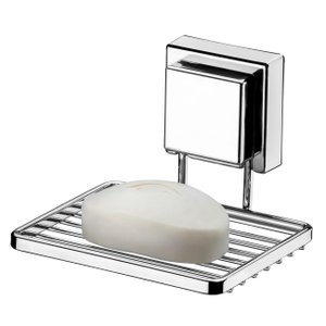 Saboneteira Porta Sabonete Ventosa Banheiro Cromado Future