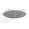 Mesa Multiuso Cozinha Jade C/ Tampo Madeirado C/ Vidro 105x105cm Canela/vidro Off White - Kappesberg - 3