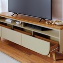 Ver imagem 3 de Rack Bancada Selene Cumaru/opala para Tv até 75” - Madetec