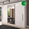 Guarda Roupa Casal Vitória 3 portas de correr com espelho Branco - Panan - 2
