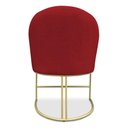 Ver imagem 4 de Kit 02 Cadeiras Poltrona de Jantar Bela Suede Base Metálica Industrial Dourado - Pallazio Vermelho