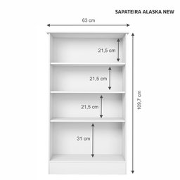 Sapateira Alaska New Branca - 2 Portas - 2
