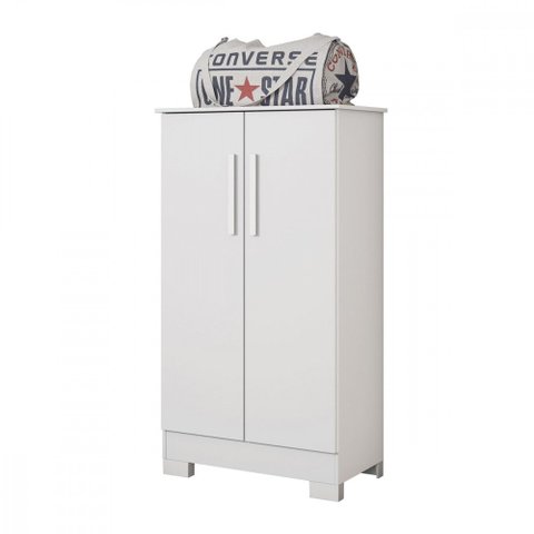 Sapateira Notável Alaska New 2 Portas Branco Brilho com Pés