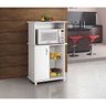 Balcão Multiuso 1 Porta com Nicho para Micro-ondas Balli Branco Notável Móveis - 1