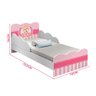 Cama Infantil Com Proteção Lateral Urso Rosa Nuvem Valen Com Colchão Gazin - 4